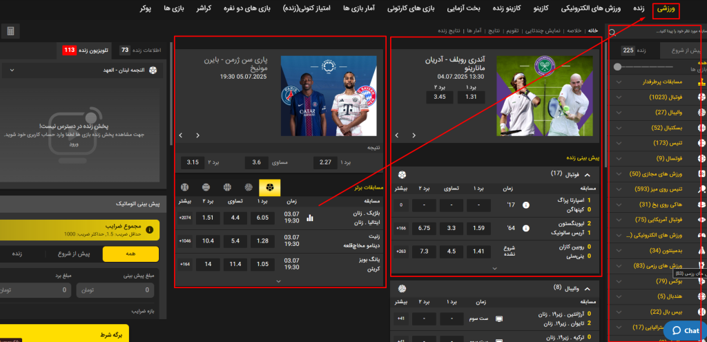 پیشبینی مارک بت